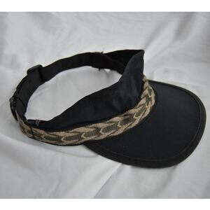 Kauv Women's Black & Brown Adjustable Visor OSFM